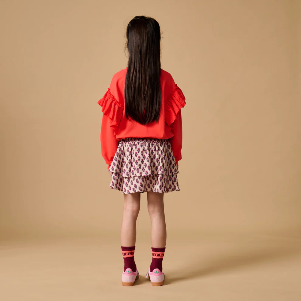 Mini Smock Skirt | Paisley Flower AOP