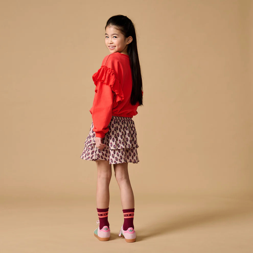 Romantic Ruffle Sweater | Cayenne