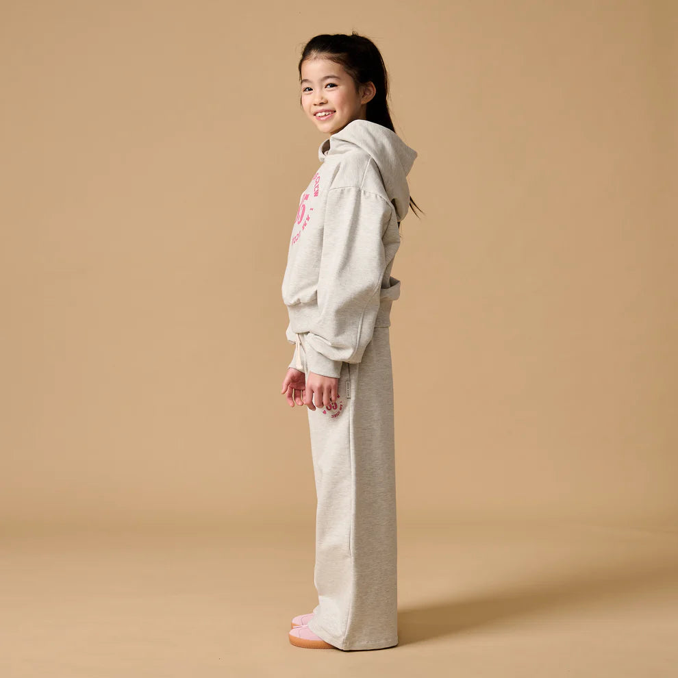 Wide Leg Jogger | Grey Melange