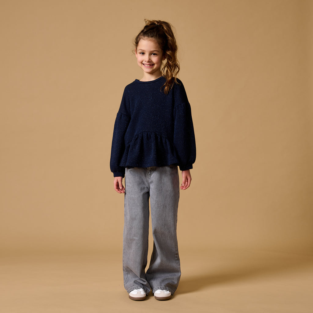 Wide Leg Jeans | Washed Grey