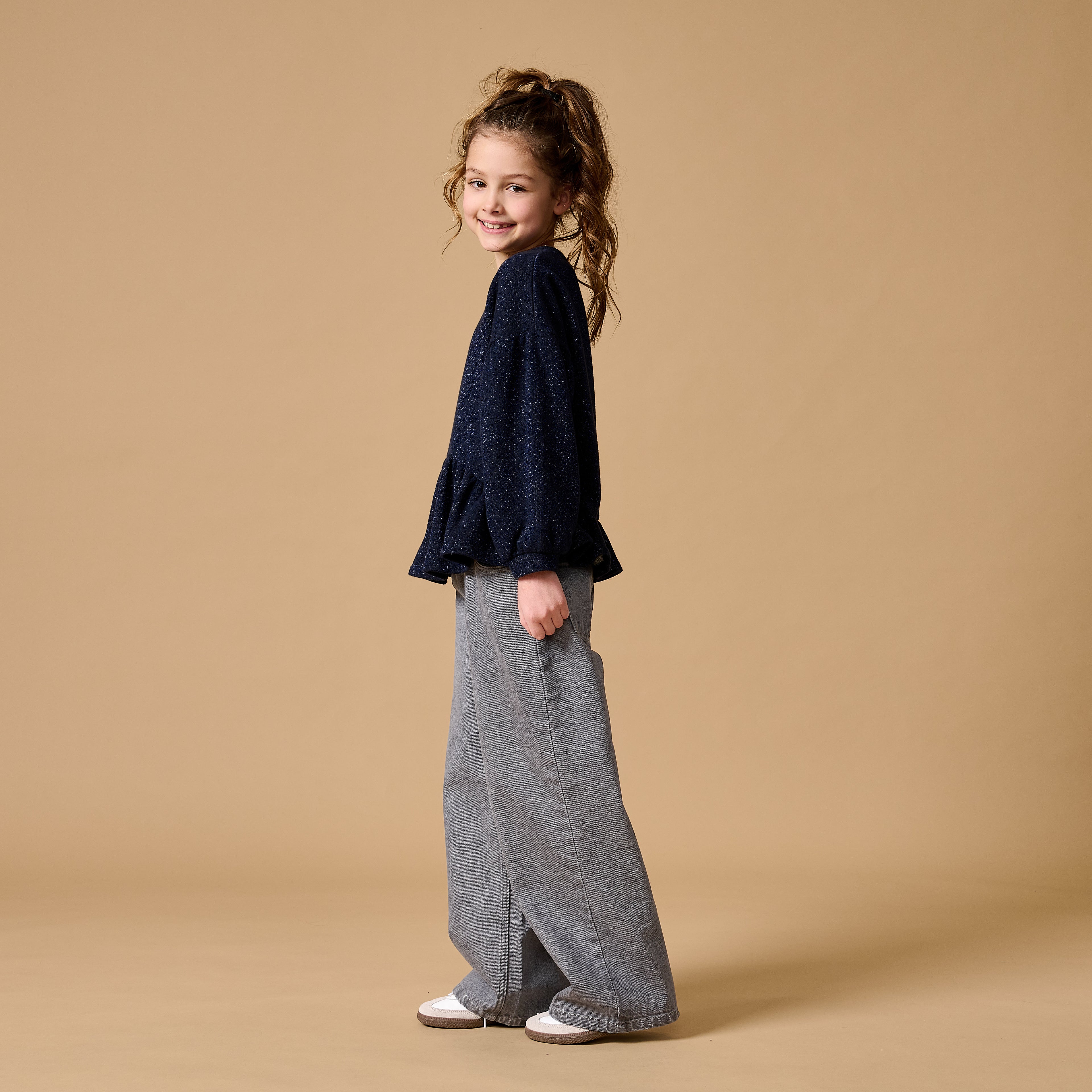 Wide Leg Jeans | Washed Grey