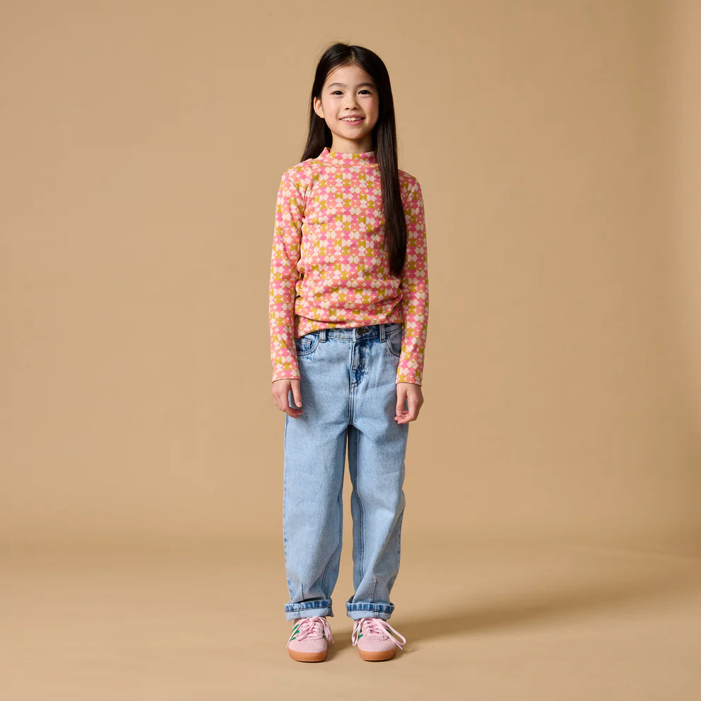 Rib Turtle Neck | Diabolo AOP