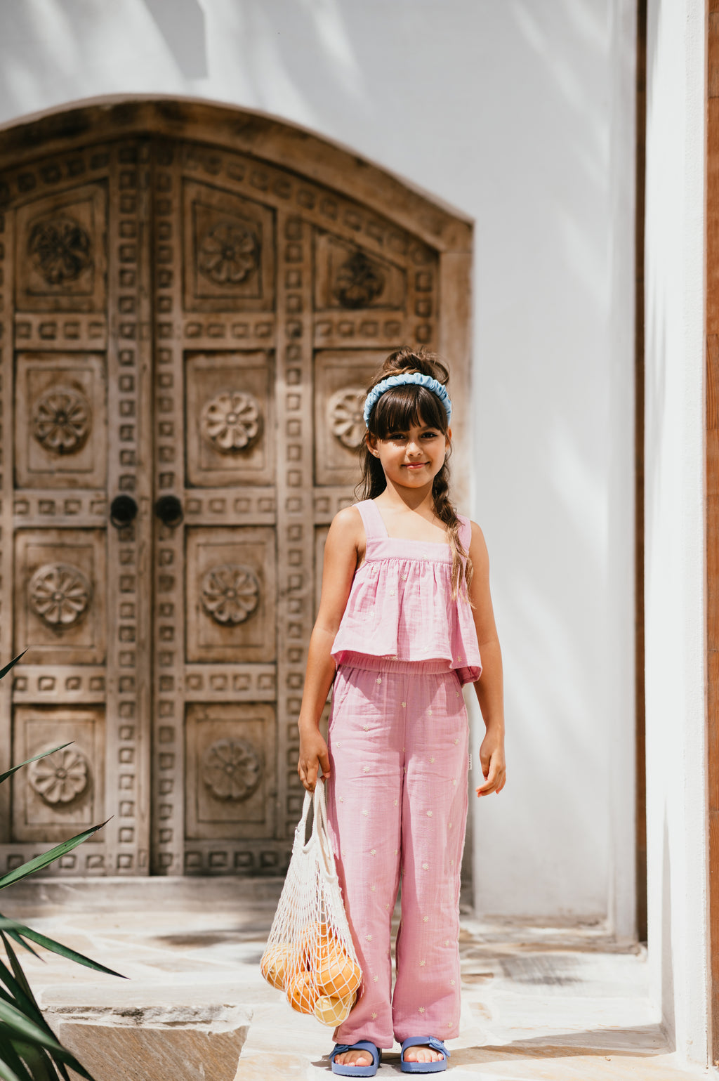 Wide Leg Pants Embroidery | Lilas