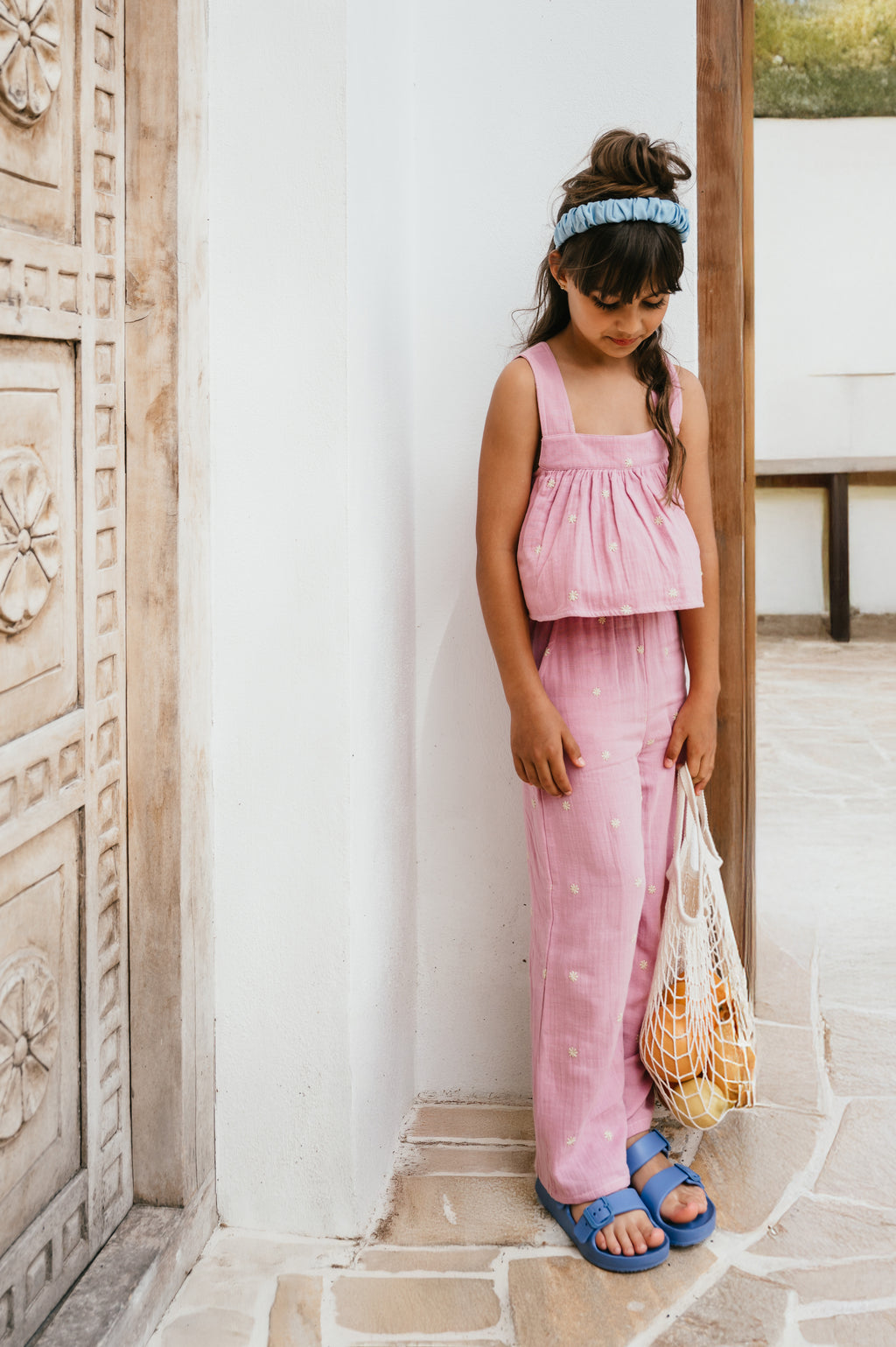 Smocked Headband | Jeans Blue