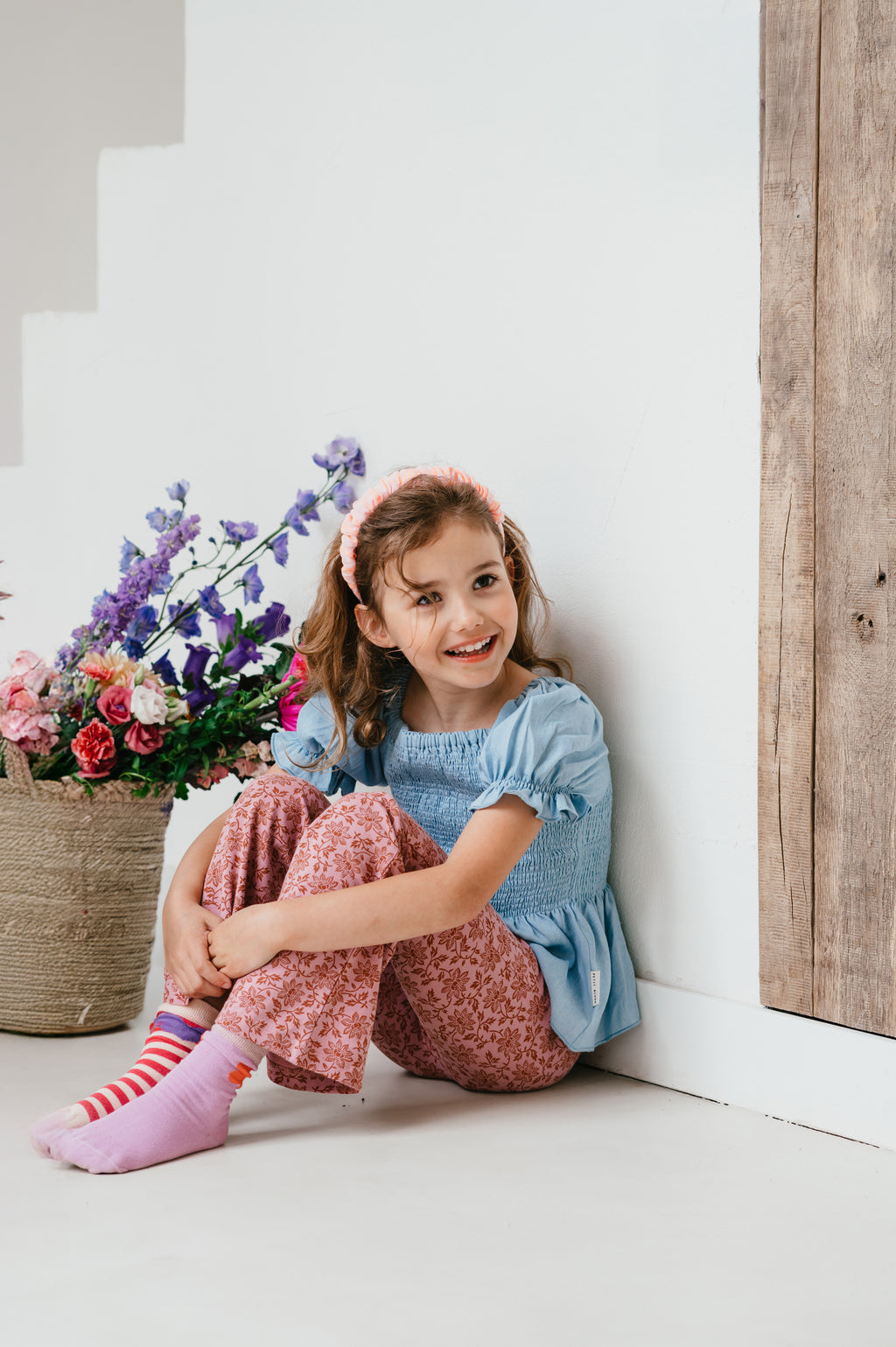 Bowie Flared Pants | Lace Flower AOP