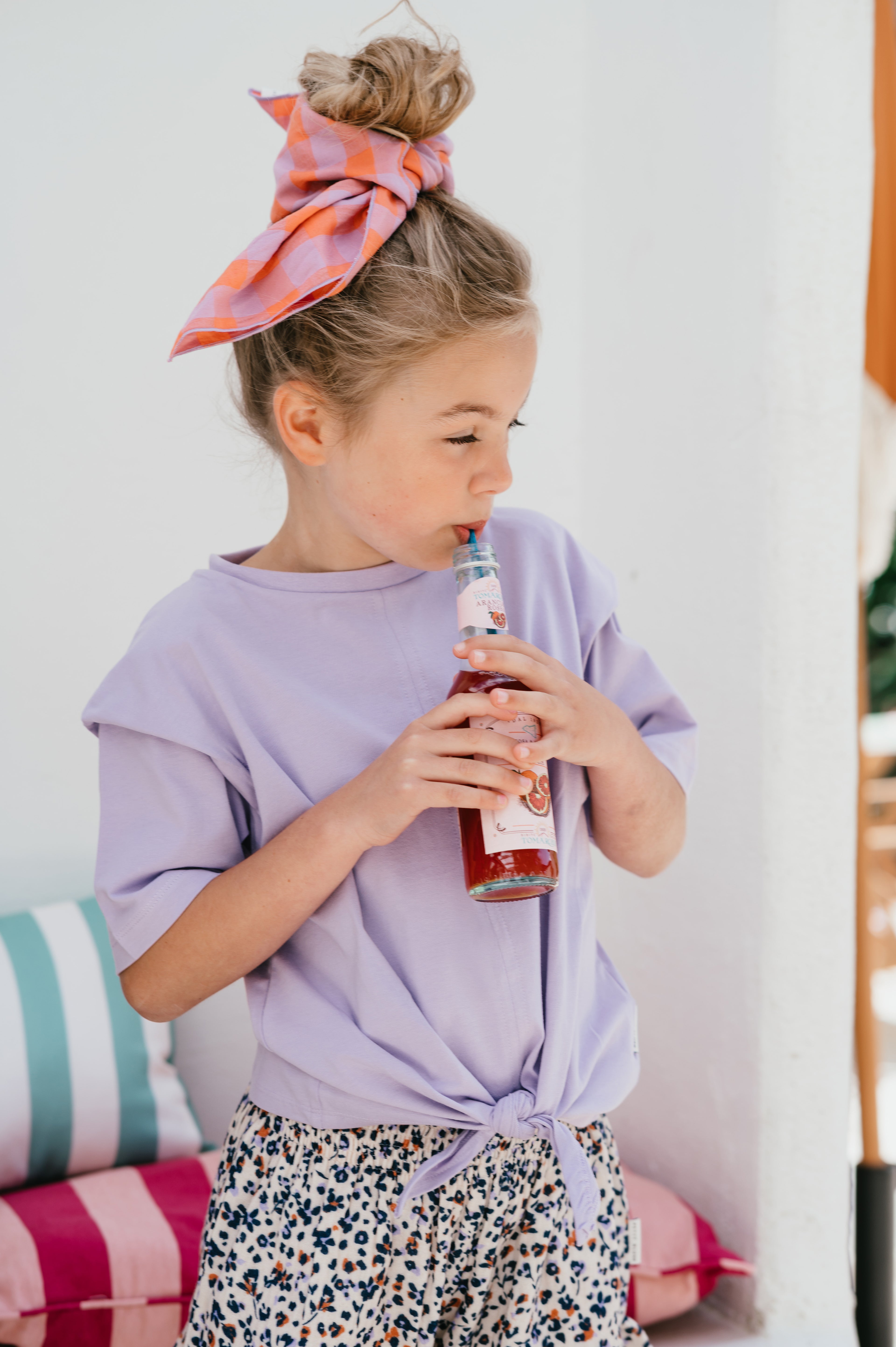 Knotted T-Shirt | Purple Rose