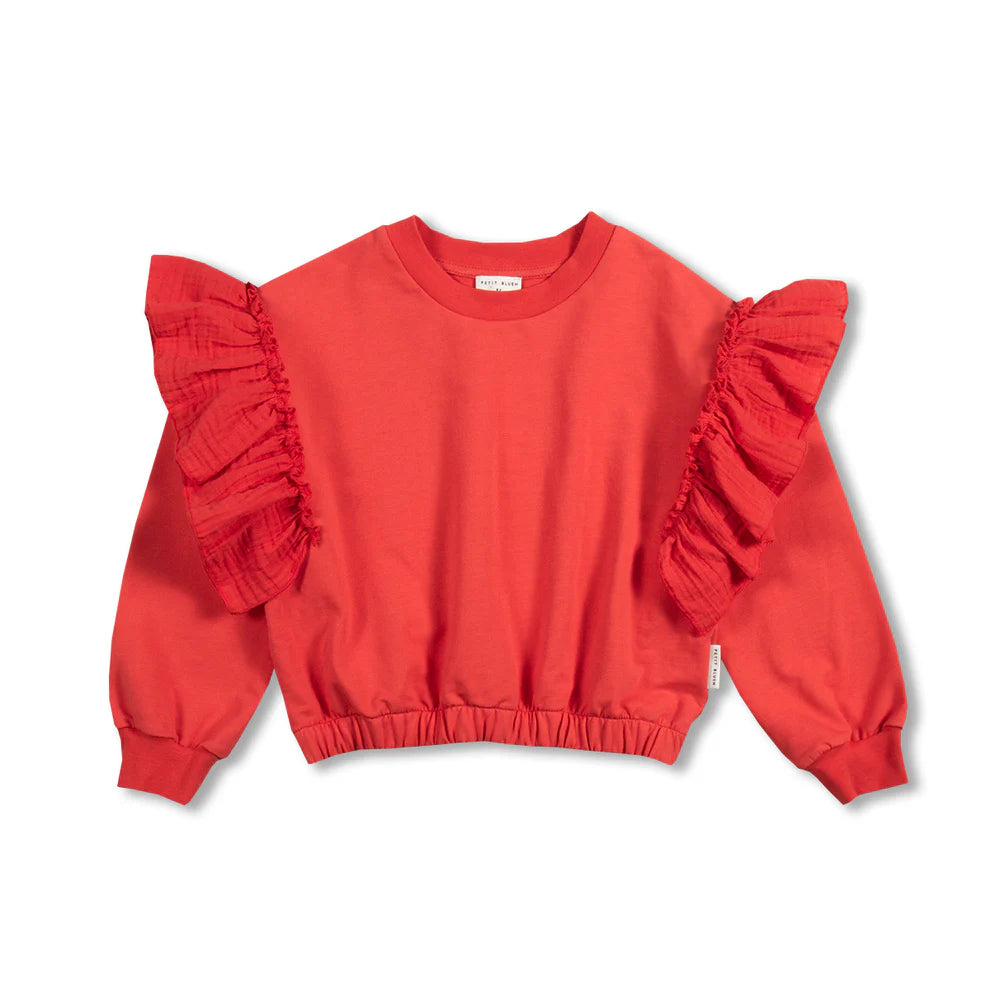 Romantic Ruffle Sweater | Cayenne
