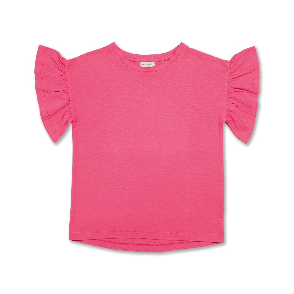 Bella Ruffle Tee | Hot Pink
