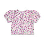Balloon Sleeve Blouse | Purple Flowers