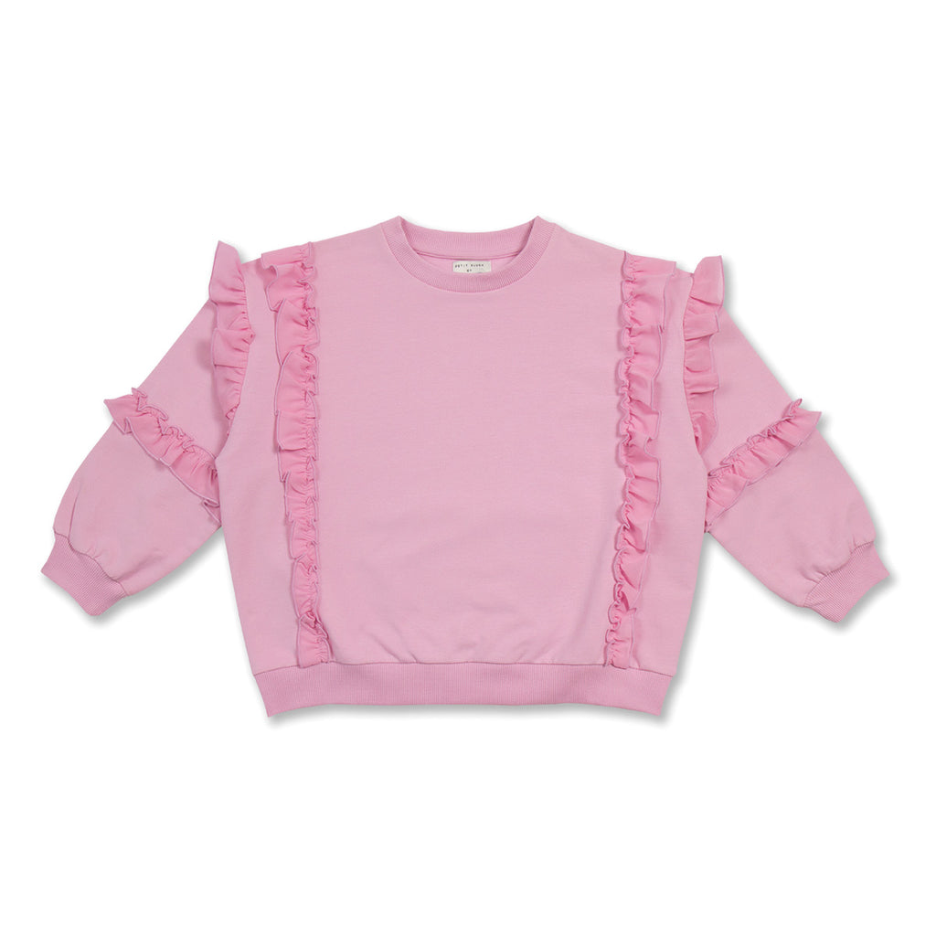 Romantic Ruffle Sweater | Pastel Lavender