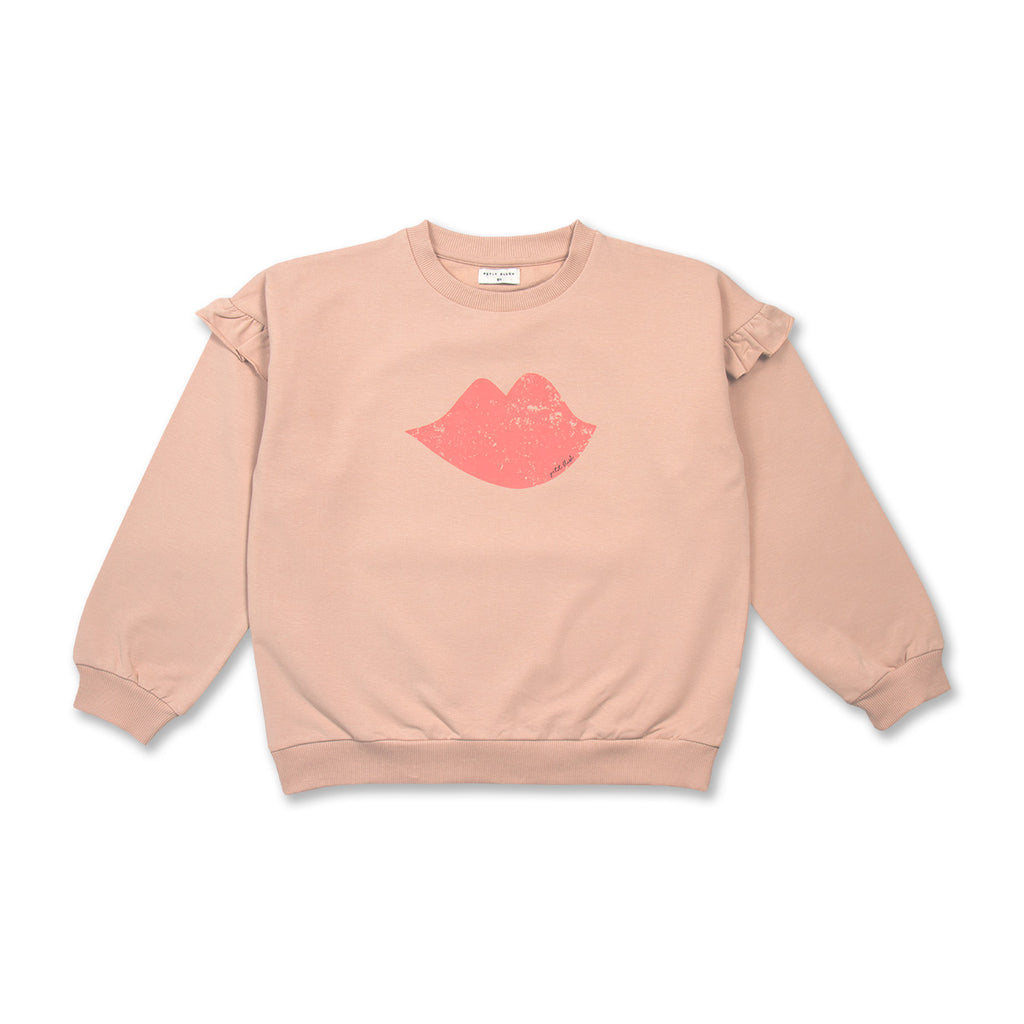 Ruffle Sweater " KISS " | Brazilian Sand