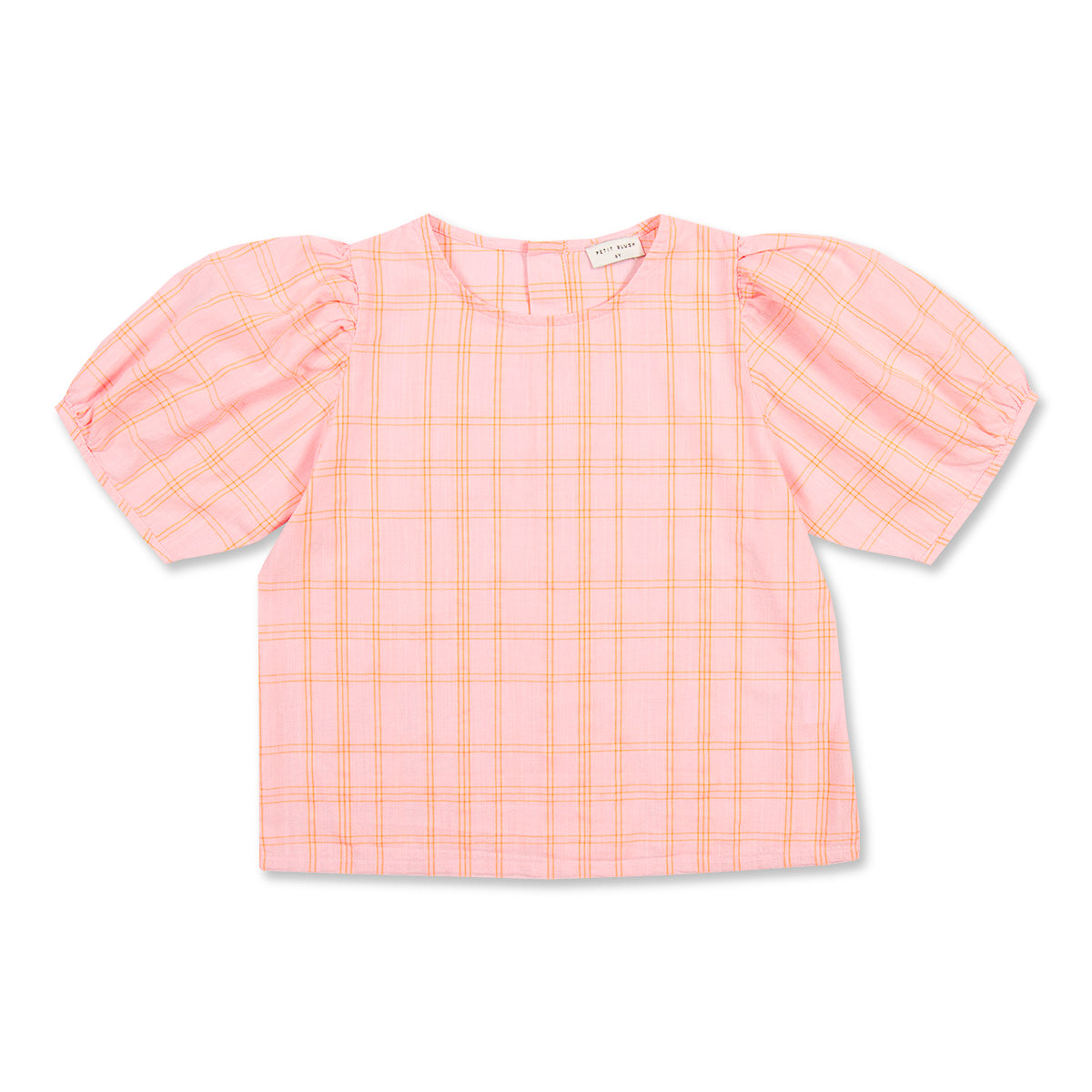 Puff Sleeve Blouse | Pink / Neon Orange