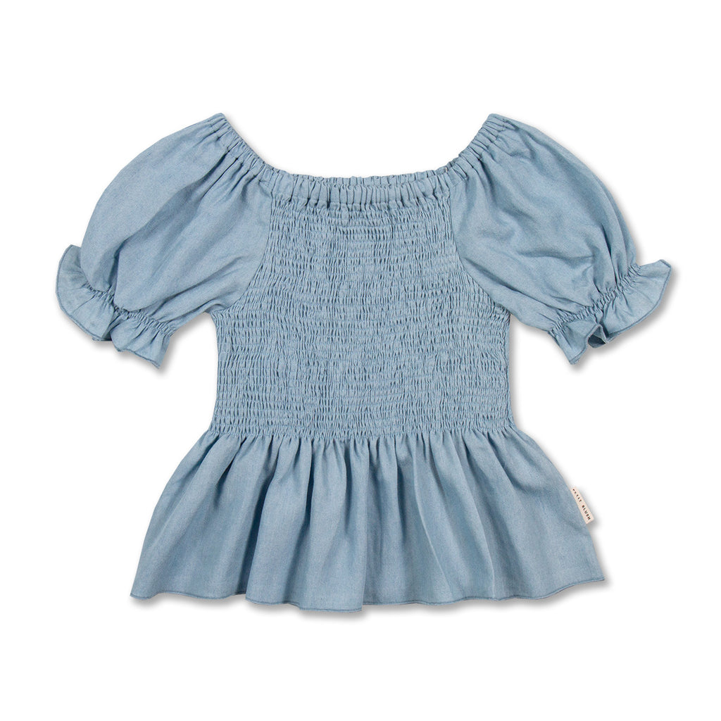 Smock Top | Jeans Blue