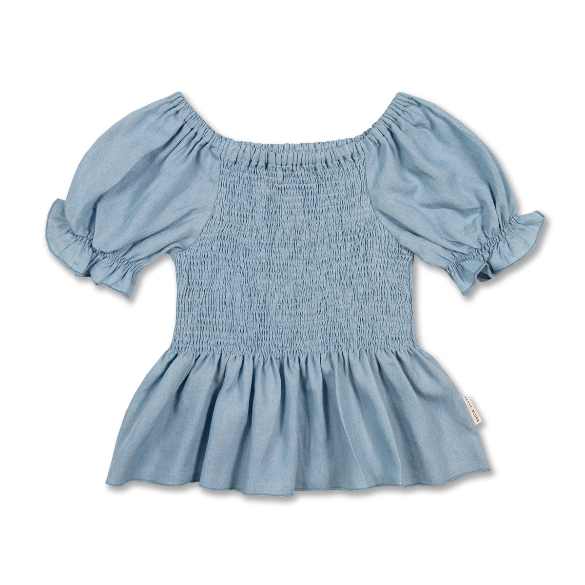 Smocked Top | Jeans Blue