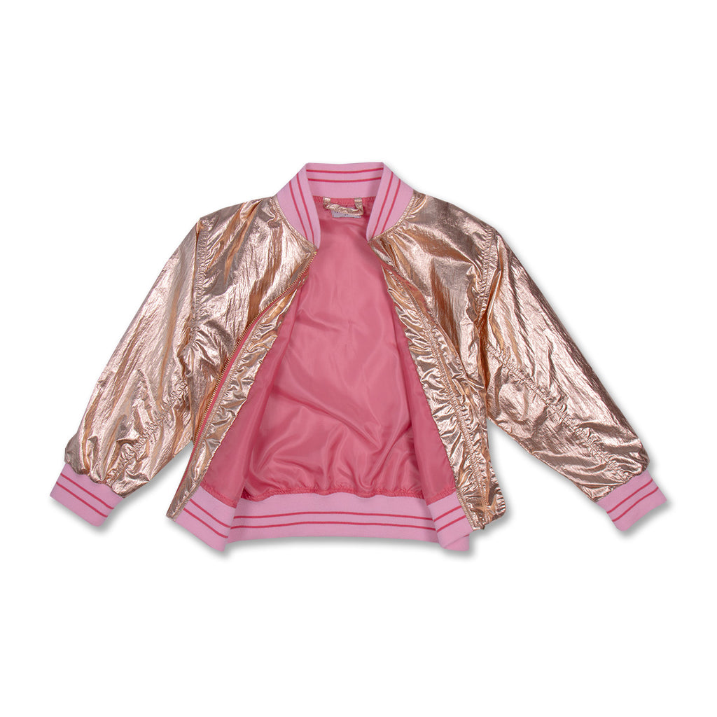 Metallic-Jacke | Roségold