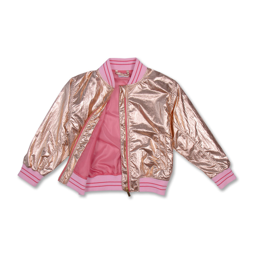 Metallic-Jacke | Roségold