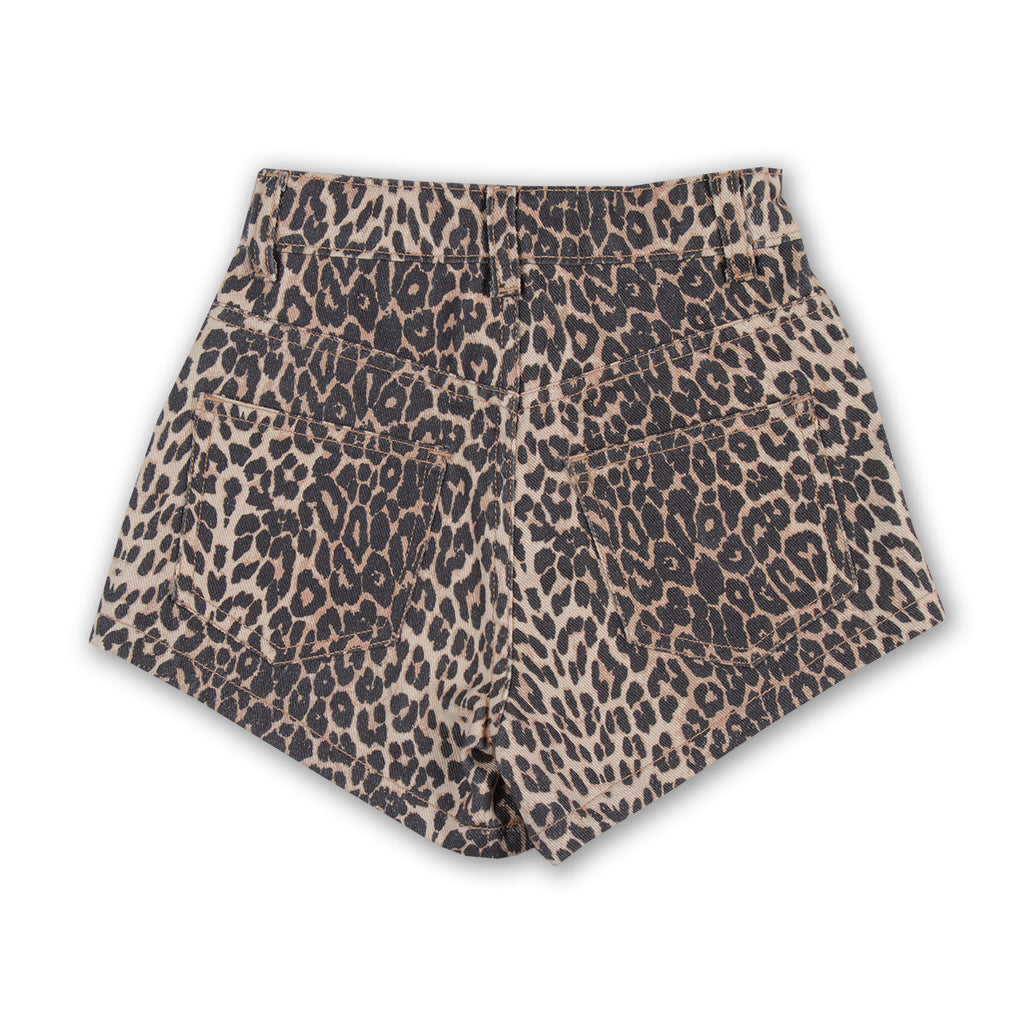Jeans Shorts | Leopard AOP