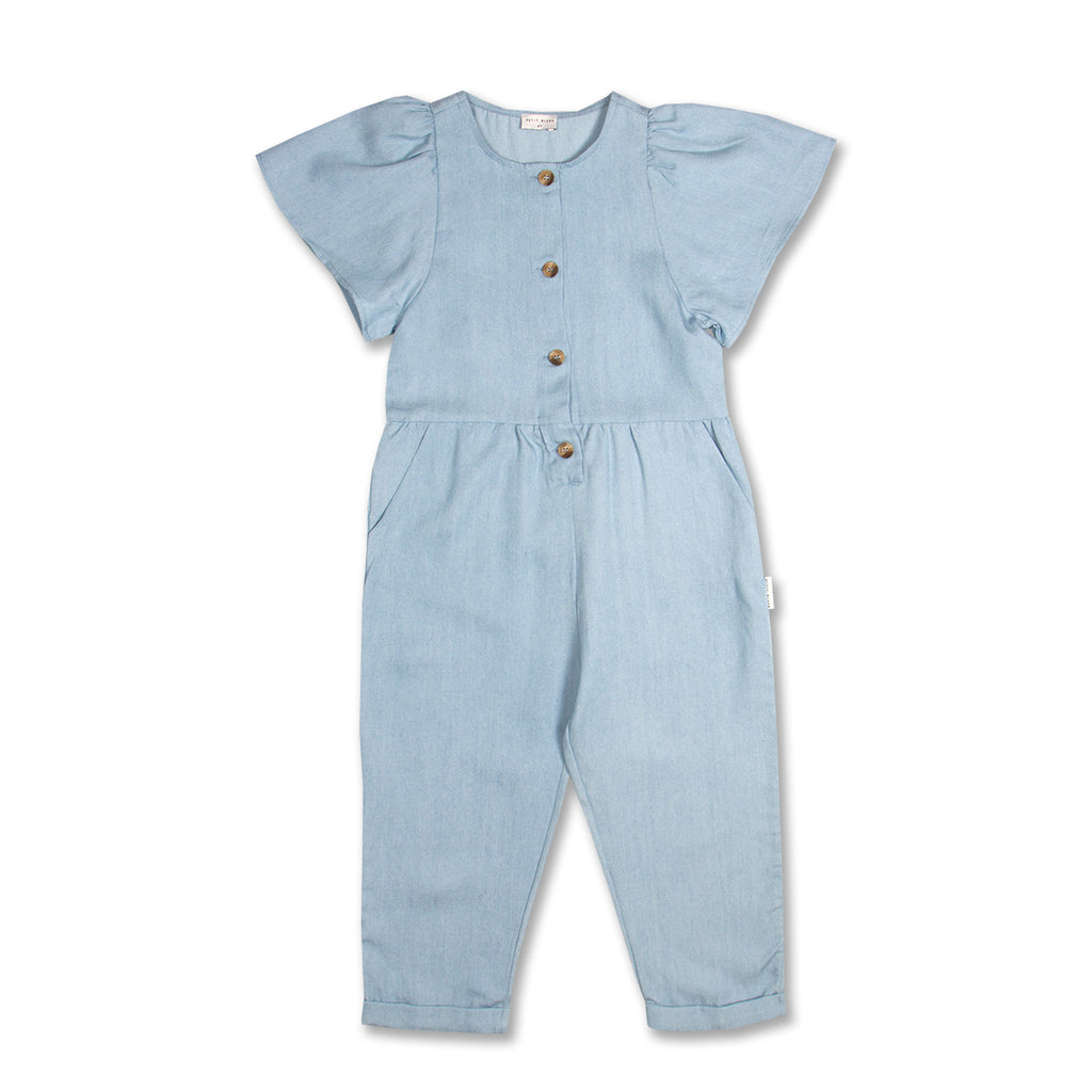 Schmetterlings-Jumpsuit | Jeansblau