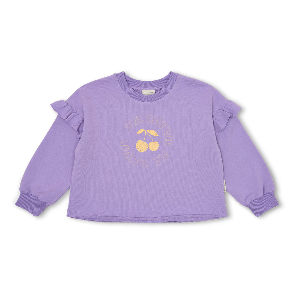 June Ruffle Sweater | Chalk Violet