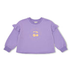 June Ruffle Sweater | Chalk Violet