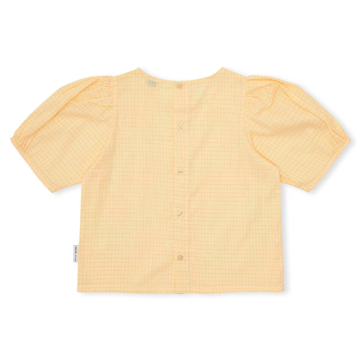 Puff Sleeve Blouse | Check Butter Yellow