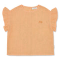 Loua Frill Blouse | Peach Cobbler