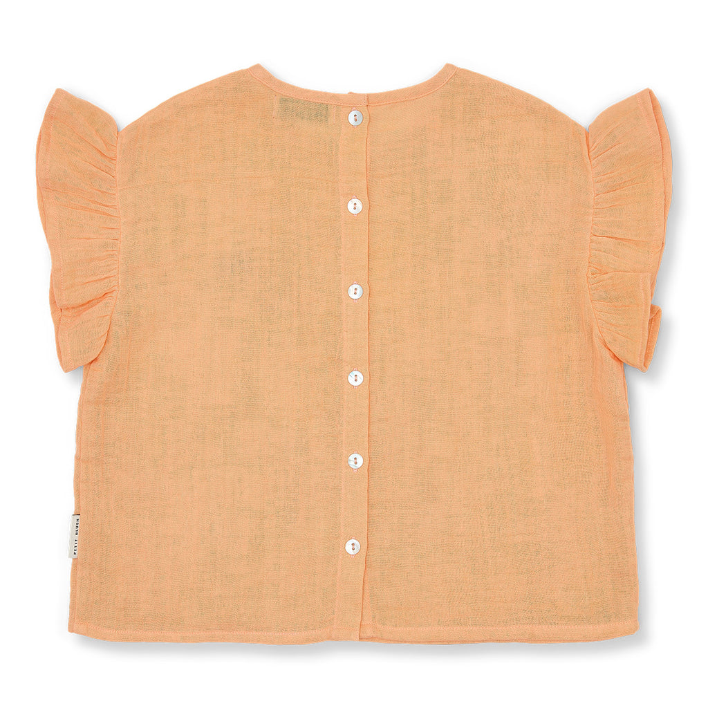 Loua Frill Blouse | Peach Cobbler