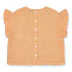 Loua Frill Blouse | Peach Cobbler