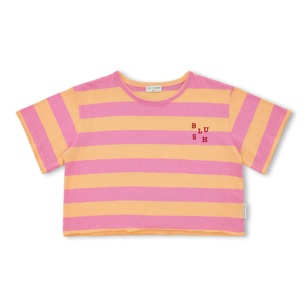 Stripe T-Shirt | Cashmere Rose/Peach Cobbler