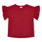 Bella Ruffle Tee | Garnet
