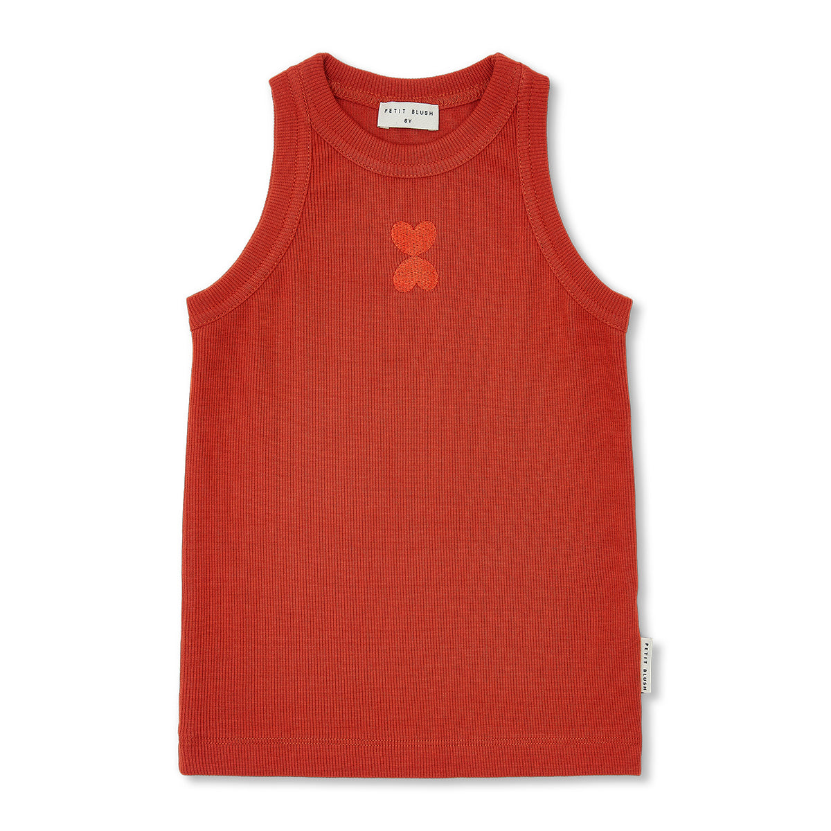 Rib Singlet | Burnt Brick
