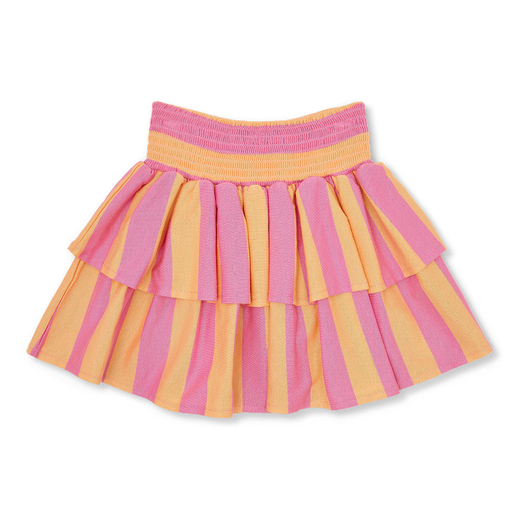 Stripe Smock Skirt | Cashmere Rose/Peach Cobbler