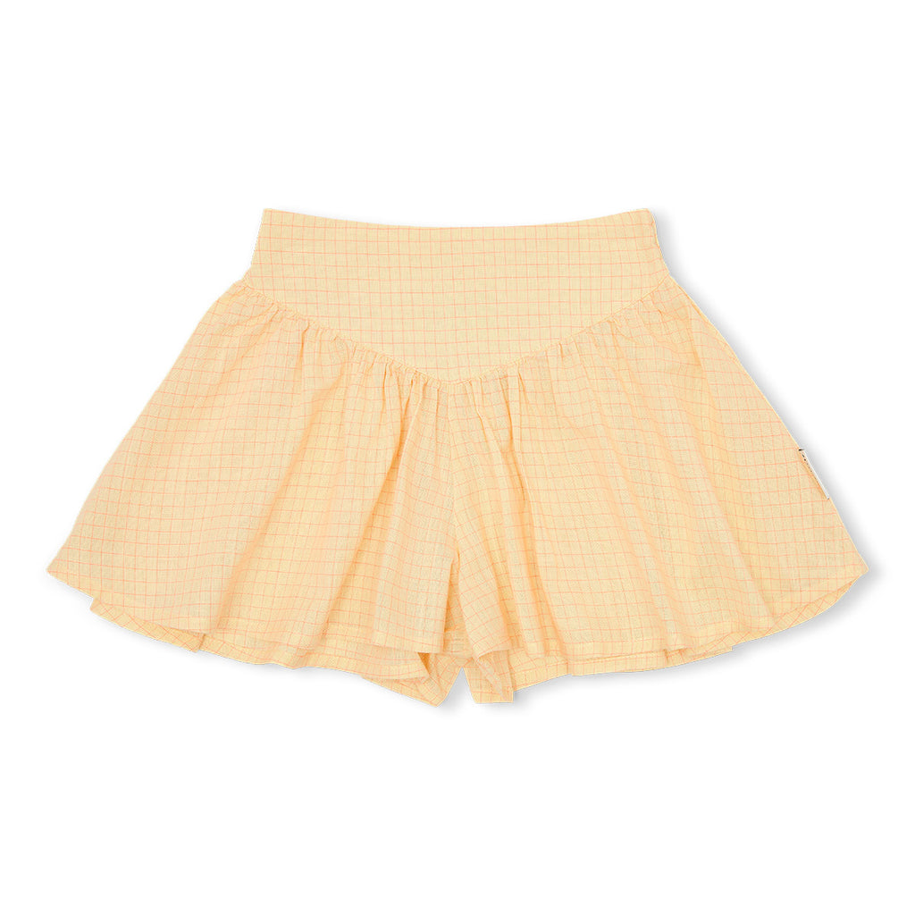Romantic Short | Check Butter Yellow