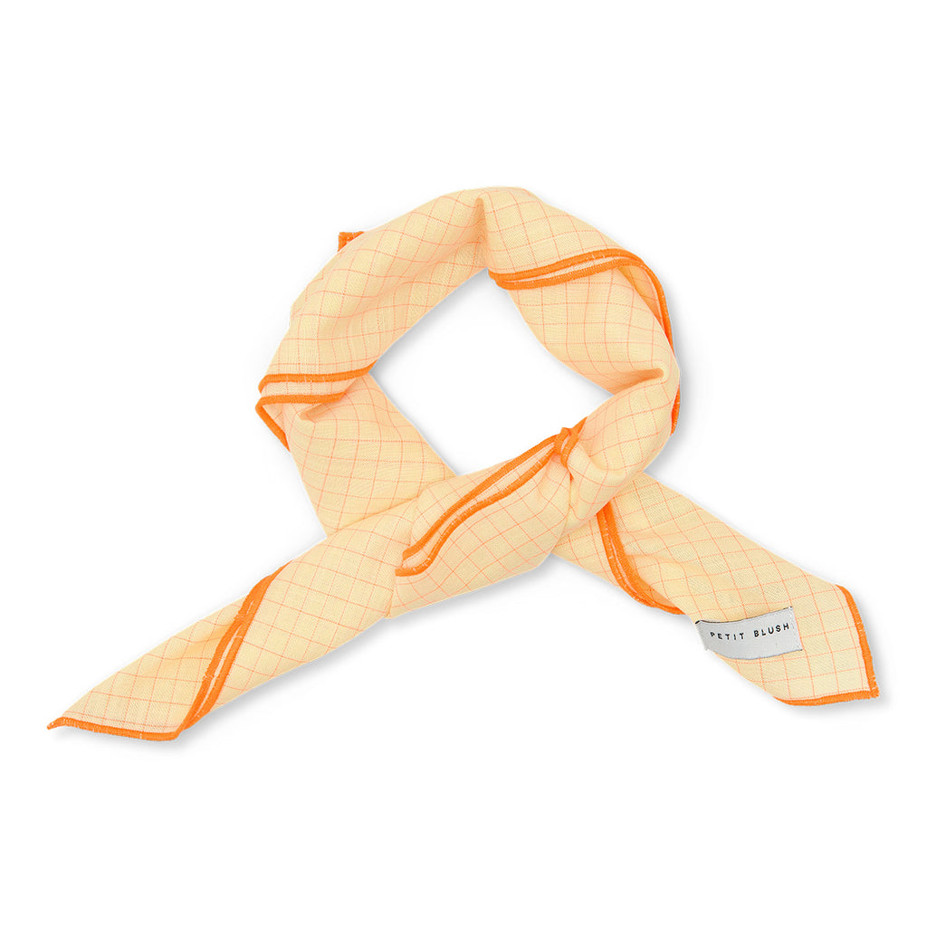 Scarf 50x50 cm | Check Butter Yellow