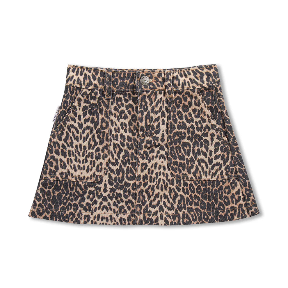 Simple Skirt | Leopard AOP
