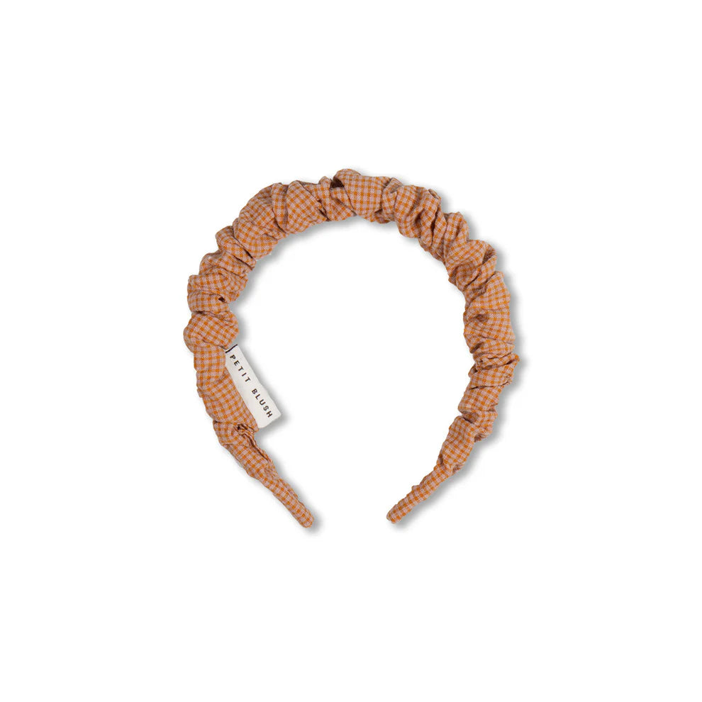 Smocked Headband | Amber Check