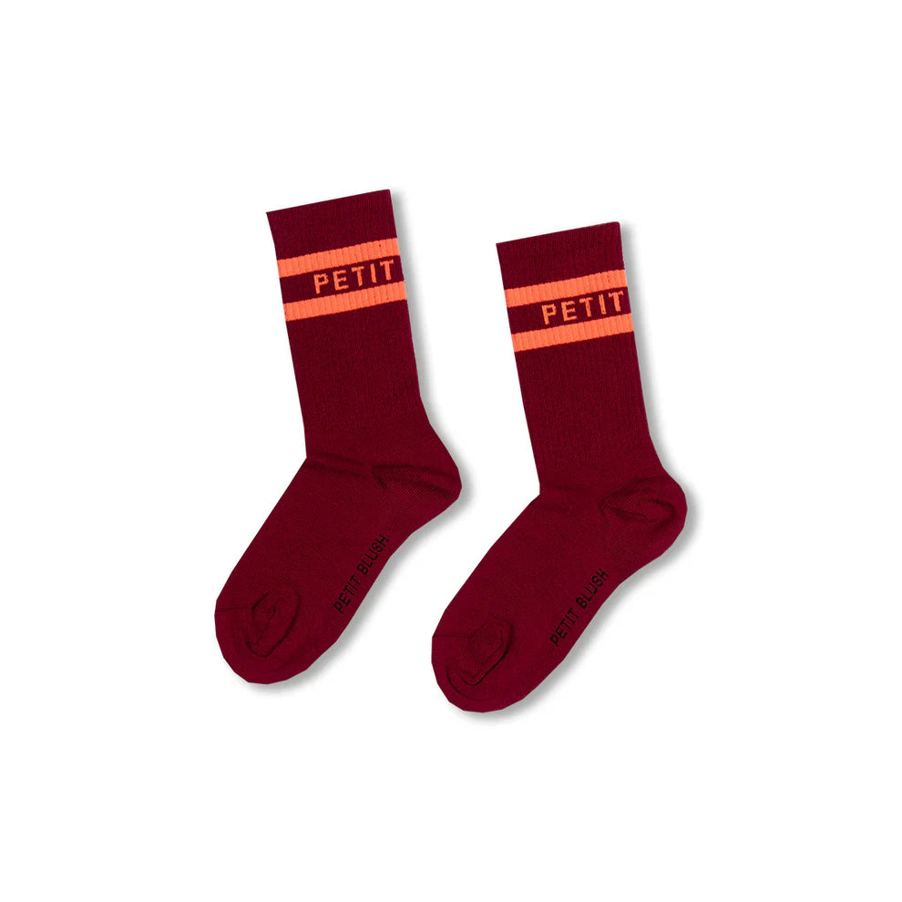 Sport Socks | Bordeaux/Orange