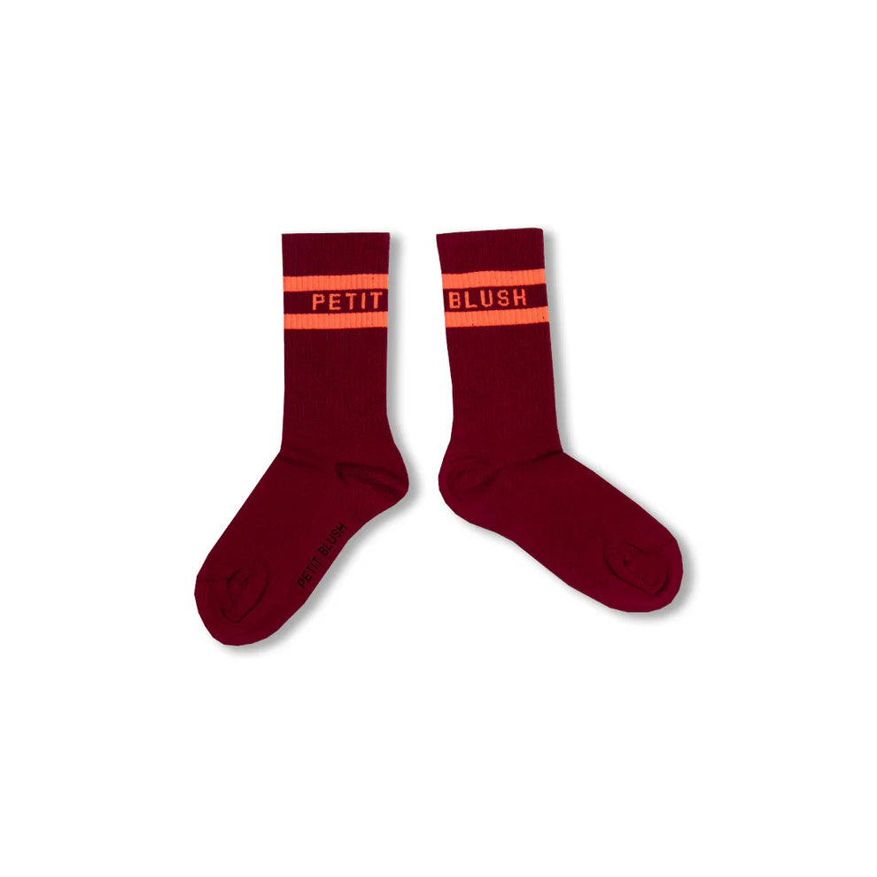 Sport Socks | Bordeaux/Orange