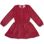 Swing Dress Velor | Red Leopard AOP