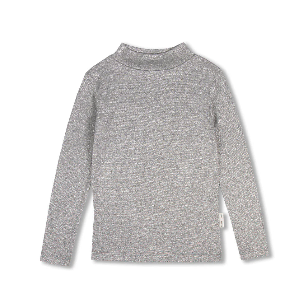 Turtle Neck | Silver Lurex