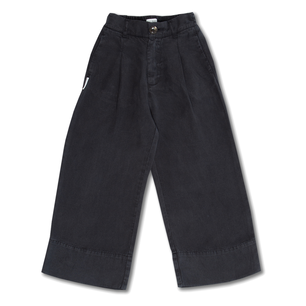 Wide Leg Pants | Washed Pirate Black