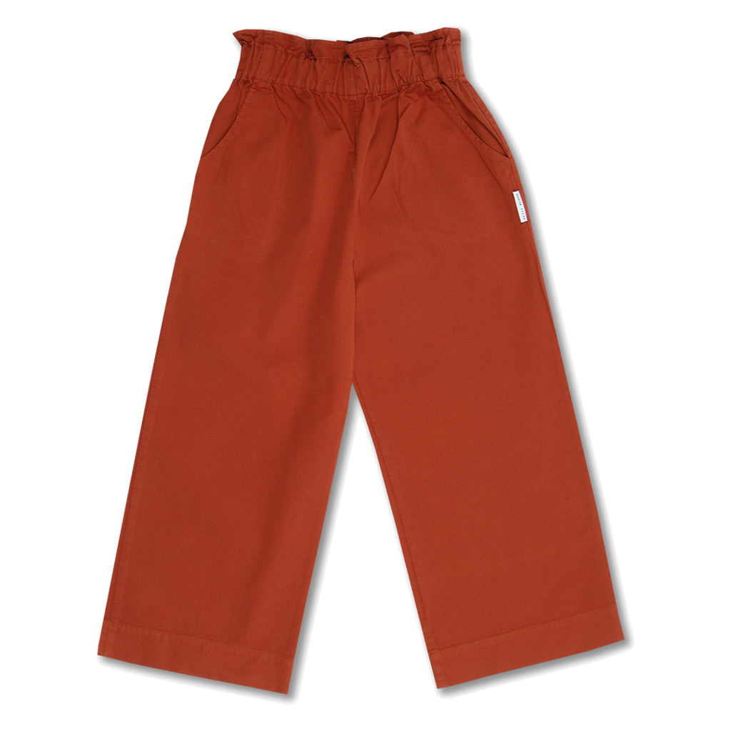 Wide Ruffle Pants | Bombay Brown