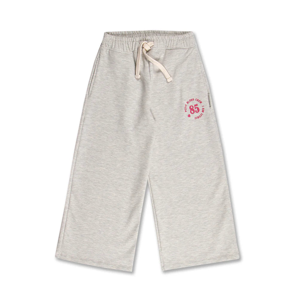 Wide Leg Jogger | Grey Melange