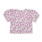 Balloon Sleeve Blouse | Purple Flowers