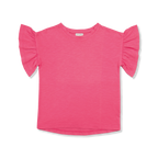 Bella Ruffle Tee | Hot Pink