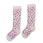 Knee Socks | Happy Leopard Purple 