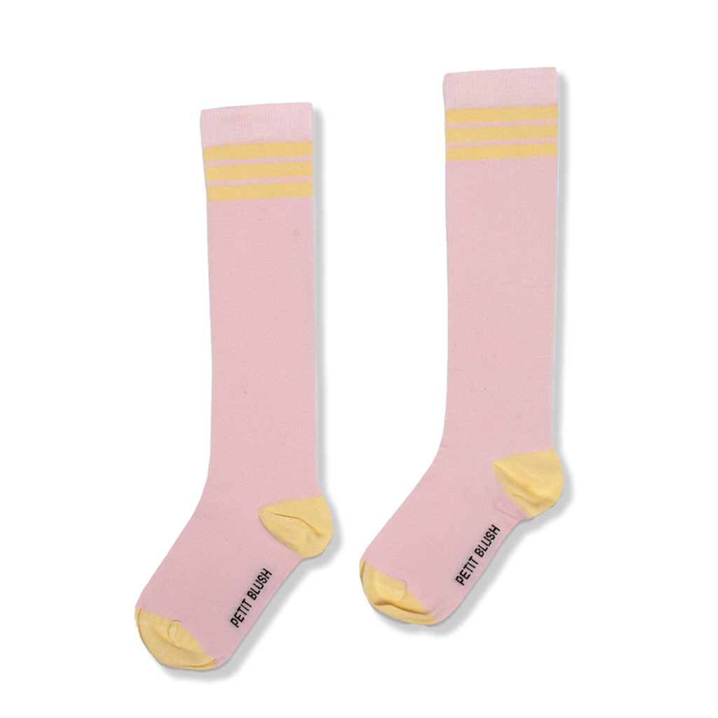 Knee Socks | Pink/Yellow Stripes 