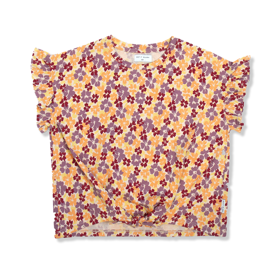 Knoten T-Shirt | Wildblumen AOP