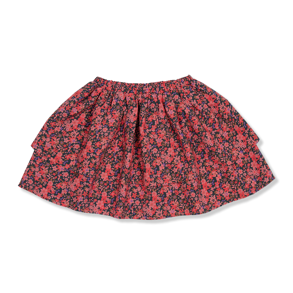 Layered Mini Skirt | Icon Flower AOP