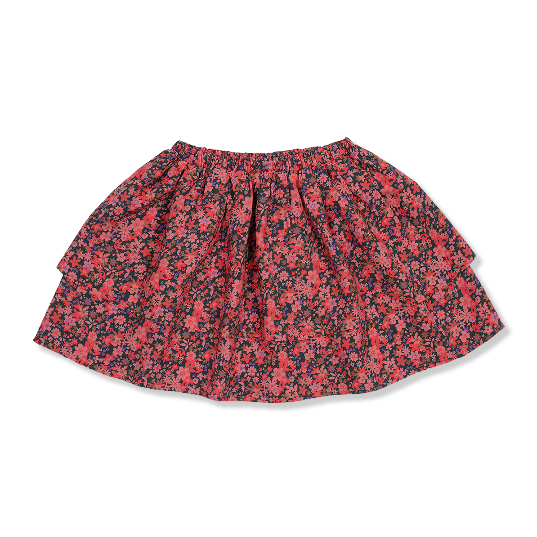 Layered Mini Skirt | Icon Flower AOP